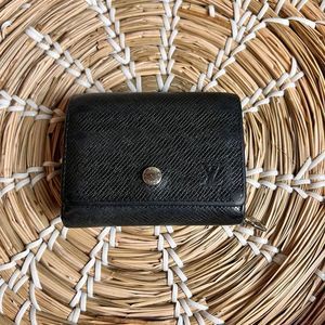 Louis Vuitton Black Taiga Leather Wallet